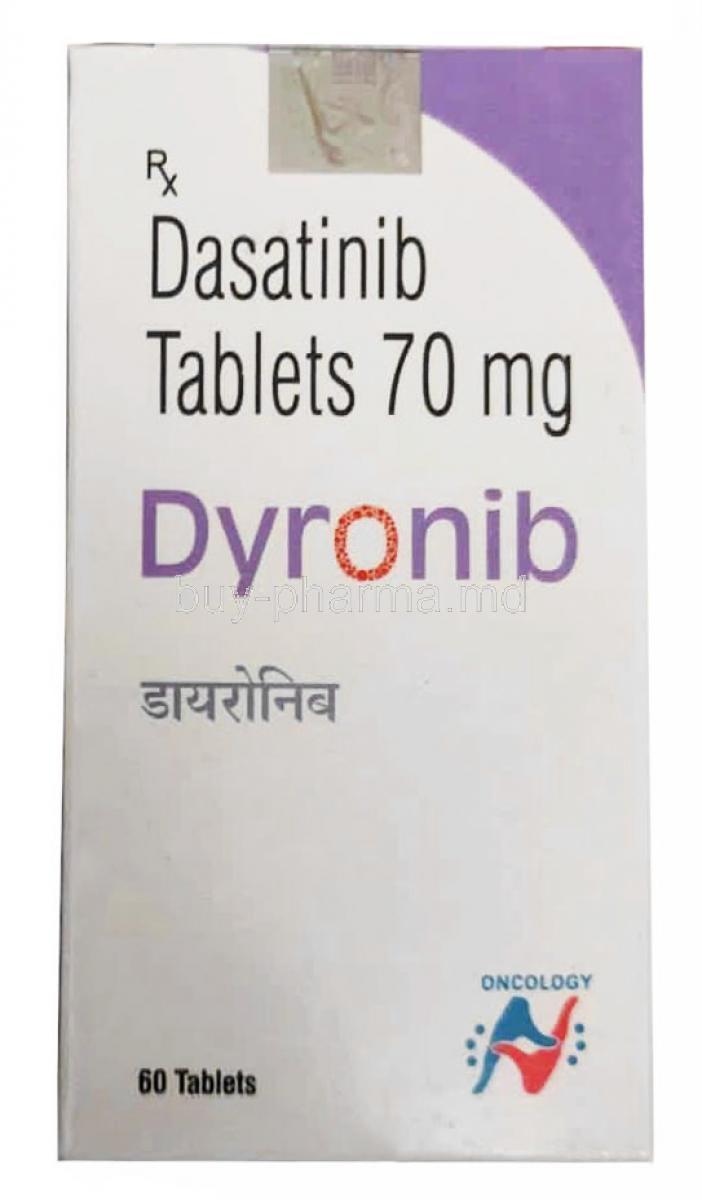 54560-Dyronib-Dasatinib-70mg-60tablets-Hetero-Drugs-Ltd-Box-Front-View